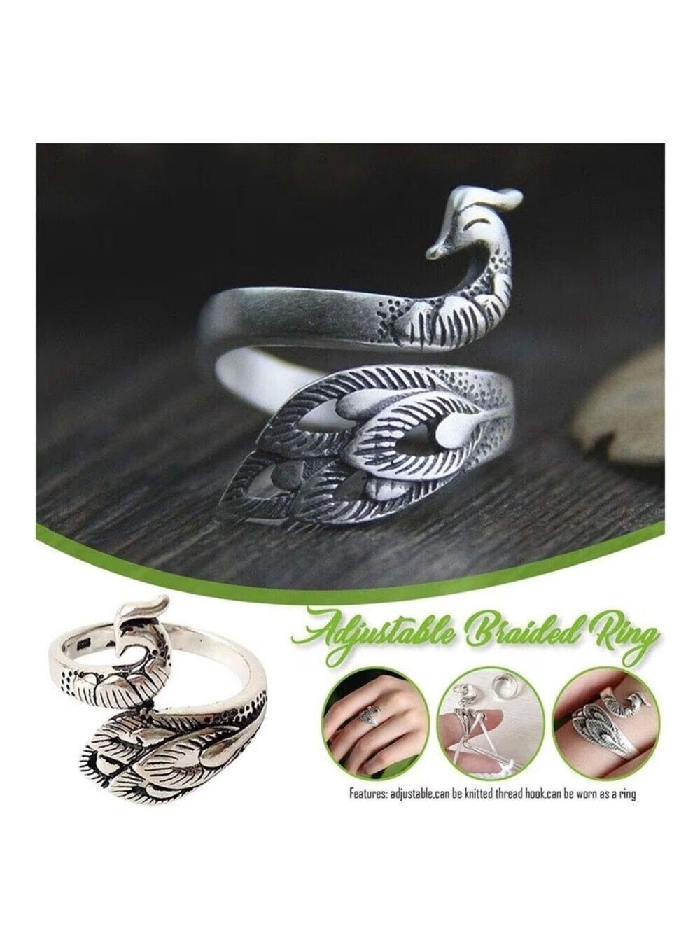 CROCHET Yarn Hook Rings Set of 3 New